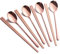 Buyer Star Korean Stäbchen Chopsticks Spoons 4 Set Roségold Edelstahl Flach Essstäbchen und Löffel Set