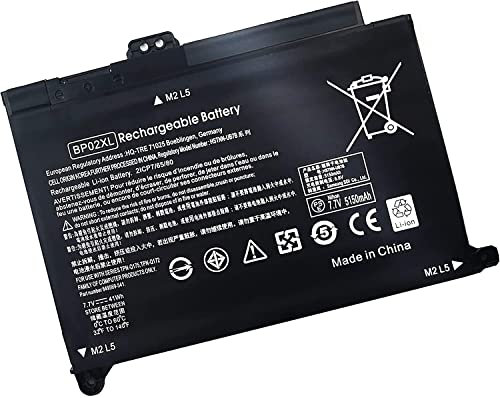 ANTIEE BP02XL 849909-850 Battery for HP Pavilion Notebook PC 15 15-AU000 15-AU010WM 15-AU018WM 15-AU020WM 15-AU062NR 15-AU123CL 15z-AW000 TPN-Q172 849569-421 849569-542 7.7V 41Wh