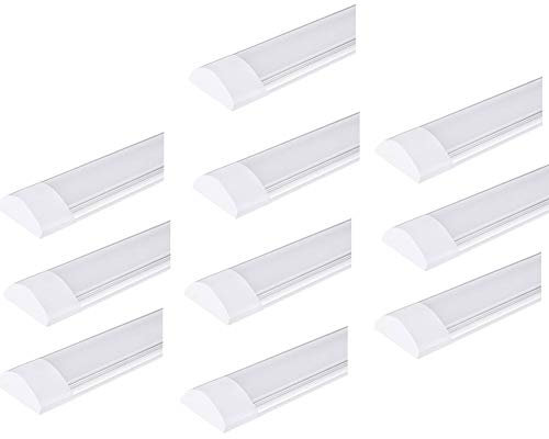 Viugreum 10 Pack 40W LED Deckenleucht Röhre Licht 120CM, mit 4800LM in Kaltweiß 6000K, 130°Abstrahlwinkel für Badzimmer Wohnzimmer Kühe Garage Lager Werkstatt