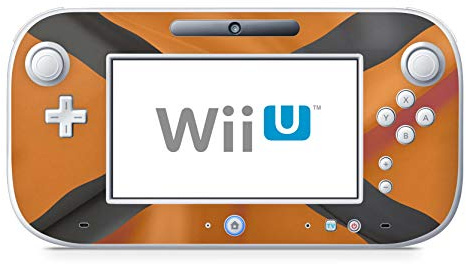 Skins4u Design modding Aufkleber Vinyl Skin Klebe Folie Skins Schutzfolie für Nintendo Wii U Controller Orange Black
