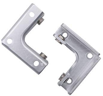 NUZAMAS - Juego de 4 abrazaderas de cristal en forma de L, para edificio, acuario, acuario, gabinete, soportes de soporte de aleación de aluminio, para vidrio de 6 a 10 mm de grosor