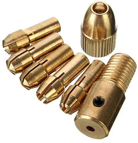 KingLan 8Pcs 0.5-3Mm Micro Twist Drill Chuck Set Kleine Elektrische Bohrer Stiefklappe Mit Allenschlüssel