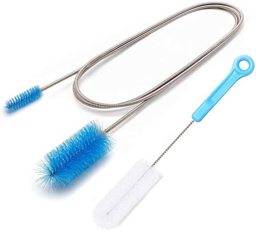 ube Cleaning Brush - Flexible Stainless (6 Feet) Plus Handy Brush (10 Inches) fits Standard 22mm Diameter Tubing