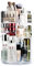 Auxmir Make Up Organizer, 360° Drehbar Kosmtik Organizer, Beauty Organizer mit Wellenform, Makeup Schminke Aufbewahrung, Kosmetikbox für Kommode, Dresser Schlafzimmer Badezimmer, Transparent