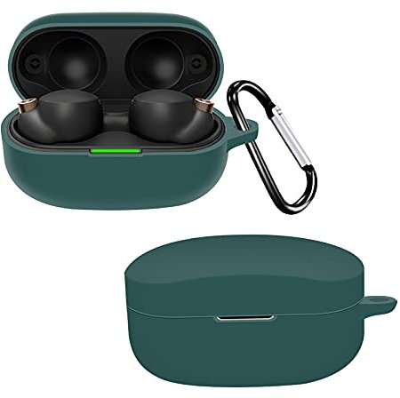 Derhom Cute Silicone Case Compatible with Sony WF-1000XM4 - Funny Shockproof Case Cover (Dark Green)