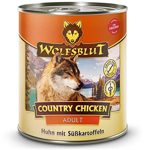Wolfsblut - Country Chicken - Huhn mit Süßkartoffeln - Adult - 6 x 800 g - Nassfutter