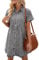 Vetinee Ladies Denim Dress Spring Dresses for Women UK Summer Dress for Women UK Ladies Sun Dresses Summer Shift Dresses Woman's Dresses Foxy Gray Size Medium Fits UK Size 12 - UK Size 14