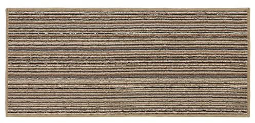 JVL Arona Machine Washable Latex Backed Runner Doormat, 57x150cm, Beige