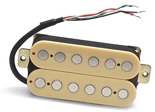 micros Guitare électrique Guitare Électrique Humbucker Dual Coil Guitar Pickup avec 4 Conduct Cable/Coil Splitting Neck Bridge (Color : Bridge)