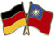 Freundschaftspin pins Deutschland-Taiwan Flagge Fahne Anstecker Button Metall NEU
