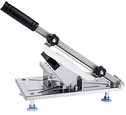 Manual Frozen Meat Slicer, Stainless Steel Frozen Meat Cutter Manual Frozen Meat Slicing Machine Beef Mutton Roll Cutting for Home Hot Pot Shabu Shabu Korean BBQ