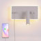 AIRTWESD USB-Aufladung Nachttischlampe schwenkbar Wandleuchte Schlafzimmer Strahler Leseleuchte Licht zum Lesen Flur mit Schalter (3W + 9W 3000k)