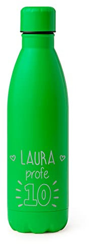 Made in Gift Regalo Original - Botella Personalizada Reutilizable para Profesores - Acero Inoxidable Doble Pared 790 ml - Regalo Original para Fin de Curso - Color Verde