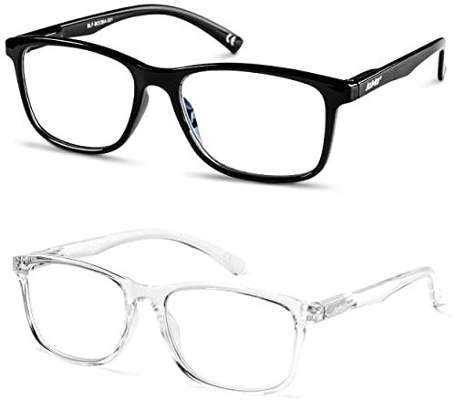 JaMa+® | Das Original | Blaulichtfilter Brille für Damen und Herren -Unisex- inkl. Etui - Blaufilter Brille für PC, TV, Gaming & Handy - UV 400 Schutz - Augenschonend - 2er Set