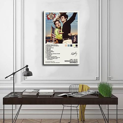 Lana Del Ray Norman Rockwell! Music Album Cover Signed Limited Poster Wand Kunst Dekor Drucken Bild Gemälde Für Wohnzimmer Schlafzimmer Dekoration Unframe:12x18in(30x45cm)
