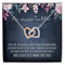Geschenk für Tochter Herz Halskette Geschenke für Frauen Tochter Mädchen Kette mit personalisierter Karte und Geschenk- Box zum Geburtstag Hochzeit Weihnachten (Standard Box - Doppelherz)