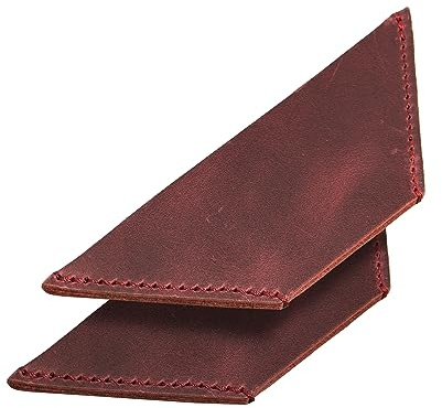 Londo handgefertigtes dreieckiges Lesezeichen aus echtem Leder (2er-Set)