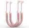 90 Degree Coiled USB-C to Lightning Cable 2Pack, Apple CarPlay Cord with Data Sync[MFi Certified] Retractable iPhone Charging Cable, PD 27W USB C Lightning Fast Charging Cable for iPhone/Pad/Pod Pink