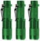 POCKETMAN Taschenlampe Mini Q5 LED Taschenlampe 7W 300 Lumen Verstellbarer Fokus Zoom Männergeschenk (3er Pack) (grün)