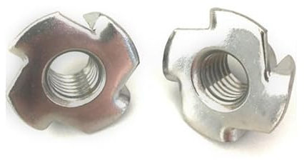 Einschlagmuttern M10 x 12 mm Edelstahl A2 - DIN 6930 - Einschlagspitzen - Holzmutter - Einschlagmutter metrisch Gewinde (Gewinde: M10, Länge: 12 mm, Menge: 16 St.)