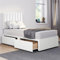 ComfoRest - Elegant 3FT Single Bed with Mattress | Stylish Set for Modern Bedrooms | Functional Frame with 2 Storage Drawers for Space-Saving Solutions (White Plush)