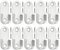 CEEYSEE 10 Pezzi Supporto Asta Armadio 16mm Staffa per Binario Ovale con 20 Viti Asta Appendiabiti Ovale Per Guardaroba Staffe dell'asta per Mobili Guardaroba (16mm/YGT)