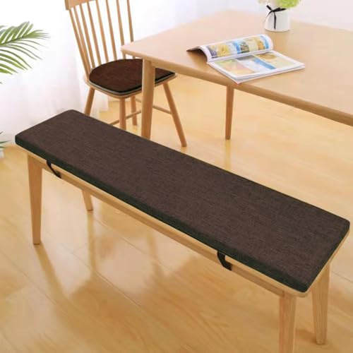 3CM Dicke Sitzauflage Sitzkissen Bank, Bankauflage Bankkissen, Waschbare Stuhlkissen Bankpolster, Gartenbank Auflage Outdoor, Sitzkissen Groß für Stuhl Boden Bürostuhl,Kaffee dunkel, 100x30x3cm