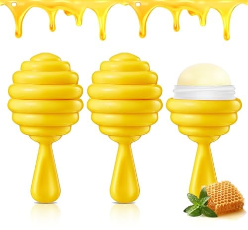 KYDA 2 Pcs Bee Lip Balm, Moisturising Soft Smooth Honey Lip Balm Tint, Natural Lip Care Balm for Dry Chapped Lips Women Girls