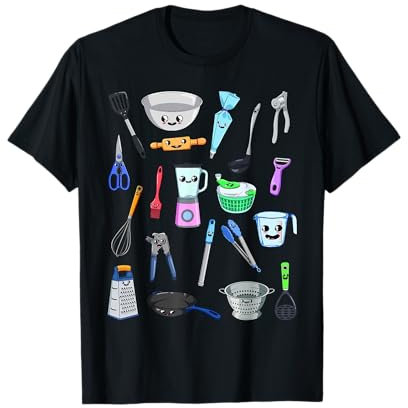 Beaucoup d'ustensiles de cuisine Kawaii T-Shirt