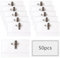 SCBOY 50 Stück Namensschilder Für Kleidung Mit Clip Und Anstecknadel PVC Transparent Ausweishülle Mit Blanko Einsteckschildern Für Visitenkarten Ausweis ID Kartenhalter (9 x 5.6cm)