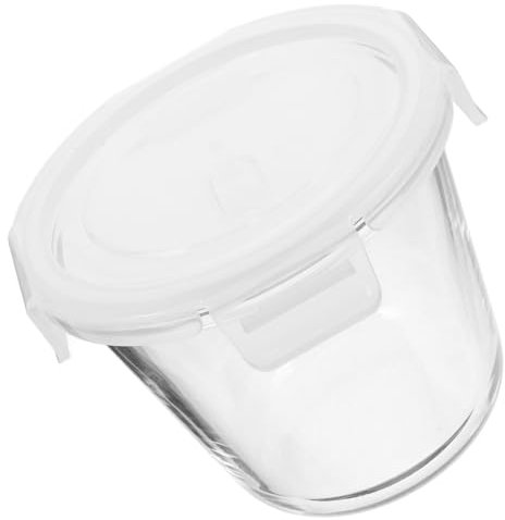 Alipis Recipiente Vidrio Con Tapa Hermética Antiescape Para Almacenar Sopa Frutas Ensaladas Cuenco Portátil Multiusos Para Alimentos Líquidos y Sólidos Diseño Duradero y Sellado Eficaz Pa