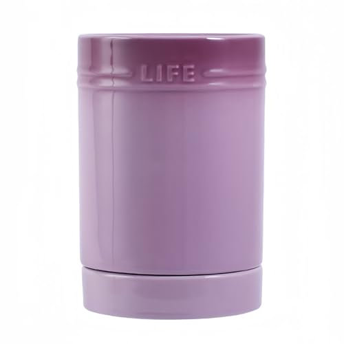 Dowbom Kitchen Utensil Crock, Ceramic Cooking Utensil, Chopstick Holder For Countertop (Purple, 4)
