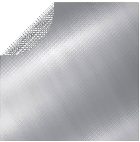 Sufrk Couverture de piscine en argent 417 cm PE,Film solaire pour piscine à découper sur mesure