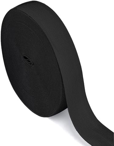 20 Meter Gummiband Schwarz 20 mm Breit Gummibänder Nähen dick Hosengummi Elastische Band gummizug Gummilitze stoffband zum Nähen sewing elastic band für DIY Handwerk, Kleidung (20 M-2 cm Schwarzer)
