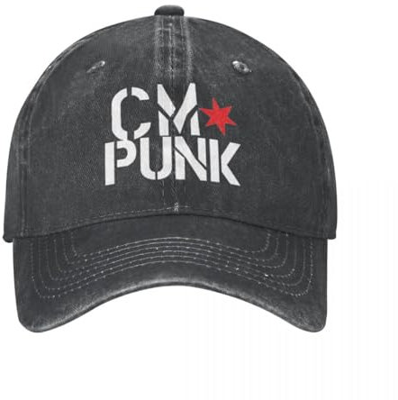Unisex Vintage Famous Wrestler Baseballmützen Unisex Style Distressed Denim Washed Headwear Return of cm Punk Outdoor Geschenk Hüte Cap Geschenke