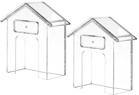 SUPIRING 2 PCS Waterproof Doorbell Cover Clear Outdoor Keypad Cover Plastic Adhesive Outdoor Rings Doorbell Protector Case