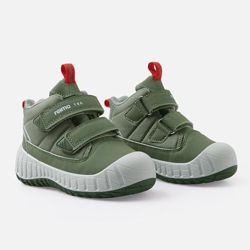 Reima - Passo 2.0 Wasserfeste ReimaTec Schuhe für Kinder - Leichte, Flexible wasserdichte Schuhe für Kinder mit Klettverschluss und herausnehmbaren Happy Fit Einlegesohlen - Greyish Green, 27