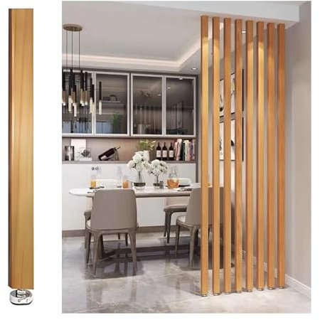Generisch Massivholz-Raumteiler ohne Bohren, für Wohnzimmer, Stufen und Konferenzraum, robuste dekorative Trennsäule, 91 cm, Trennwand mit elegantem Design (1 Stück)