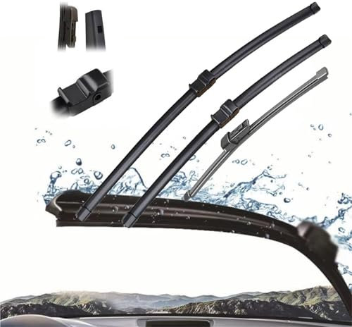 WOHOOD Escobillas Limpiaparabrisas Delanteras Y Traseras para V&w para Golf Plus 521 2009 2010 2011 2012 2013 2014 Parabrisas Ventana Escobillas para Lluvia 28+28+14 Accesorios