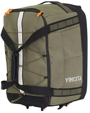 Vincita Voyage BDR Tasche für Faltrad - Rucksack, Duffle, Gepäckträgertasche Combo mit KLICKfix UniKlip 2.0 37L | wasserabweisend, Grün