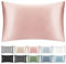 SILKTALE 19 Momme 100% Maulbeerseide Kissenbezug für Haar und Haut mit Reißverschluss, 1Stk Rosa 50x70 cm