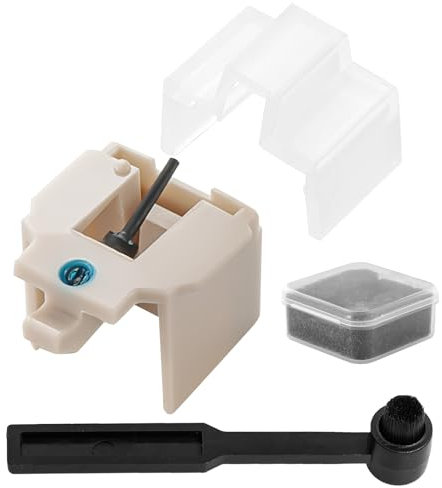 ATN3600L Diamond Record Player Needle, Conical Record Player Needles Stylus Replacement for Audio-Technica AT-LP60 AT-LP60USB Turntable Stylus with Turntable Stylus Brush and Stylus Guard Cover