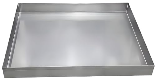 Tragbare Auffangwanne für Klimaanlagen, Wasserauffang und Ablaufwanne aus Edelstahl für Innen-Und Außengeräte, Waschmaschinenwanne(100x50x4cm/39x20x1.6in)