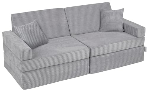 KiddyMoon Kindersofa aus Schaumstoff, Spielsofa für Kinder, Kindersessel, Sofa fürs Kinderzimmer, Kindercouch, Faltmatratze