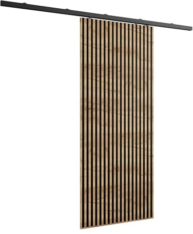 KIER FURNITURE Wandschiebetür BELMO Craft-Eiche Gold 106 cm | Wandschiebetür mit stabilem Laufsystem für Wohn- und Schlafräume, platzsparend und beidseitig montierbar