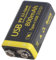 9V 6F22 Akku 800mAh/1100mAh wiederaufladbar mit Typ-C-Kabel für Elektronik-Enthusiasten und mehr