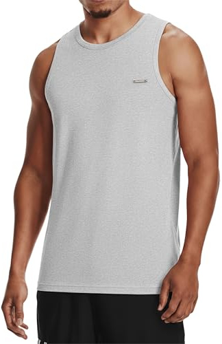 SMILODOX Tanktop Herren Arian, ärmelloses Muskelshirt mit Rundhals & Metall-Logo, Unterhemd mit klassischem Schnitt, Stringer aus weichem Material, ideal für Training, Freizeit & Sommer