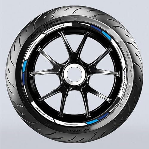 Für BMW S1000RR 2019–2024 Motorrad – PVC Felge & Nabe reflektierendes Aufkleber-Set, 6 Stiloptionen, kratzfest, Farbe anpassbar (A Blau)