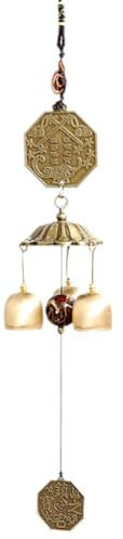 Puthernm Bagua Mascot Metal Wind Chime Pendant, Copper Bell, Japanese Pendant