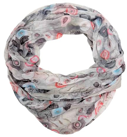 J26 Blume Blümchen Rose Seide Sommer Loop Farbverlauf Silk Uni Rundschal Schlauchschal Stola Schal leicht Tuch